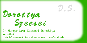 dorottya szecsei business card